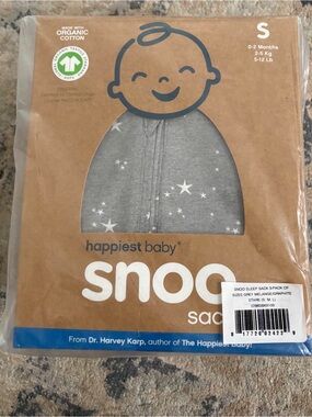 NWT happiest baby Snoo Baby Sleep Sack - Gray Stars (Size S, M, L)